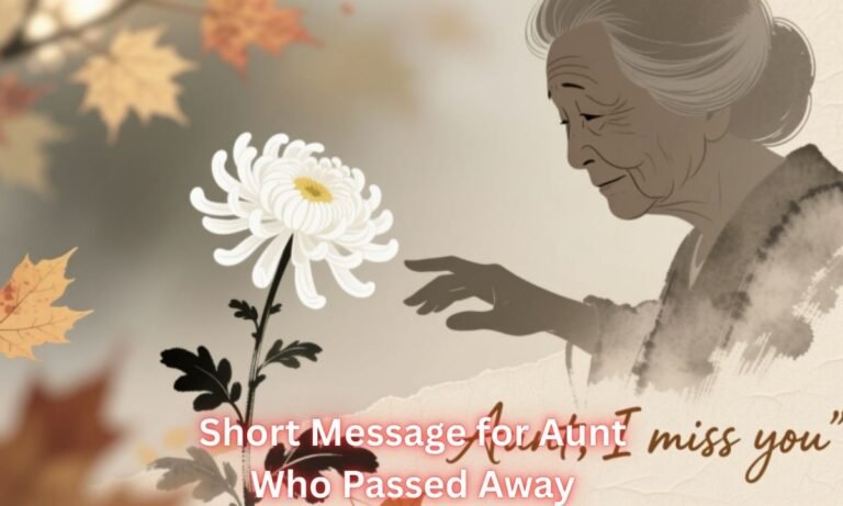 90+ Short Message for Aunt Who Passed Away
